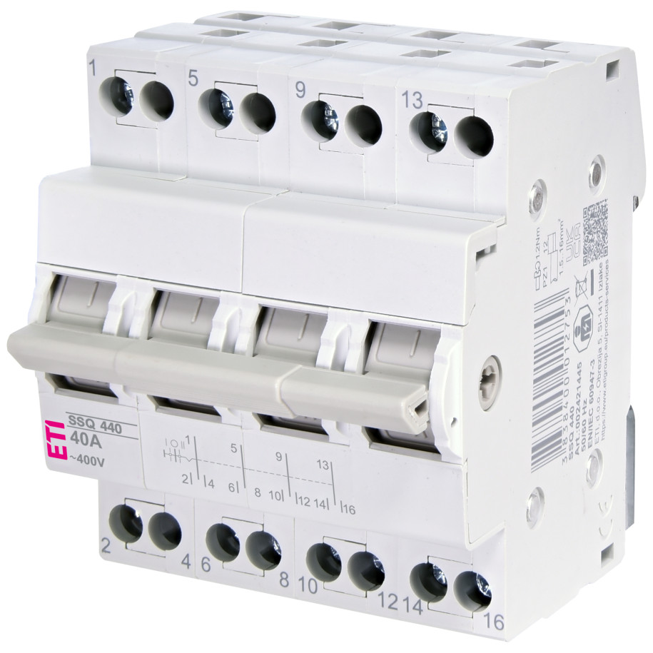 Modułowy przełącznik sieć-agregat 4P 40A SSQ440 002421445