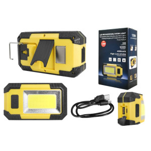 Lampa robocza LED COB 10W 6000K/IP44 z akumulatorem i mag. 600lm+USB CHARGING 4000mAh.
