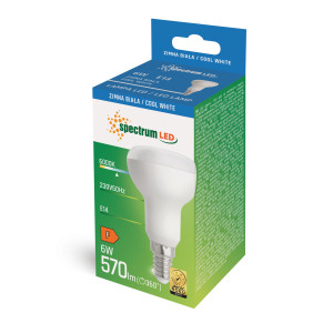 Żarówka LED R-50 E-14 230V 6W 6500K WOJ+13989_6W