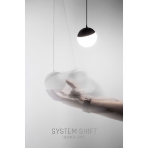 Oprawa kula zwis GLOBE 5W 165st czarna SYSTEM SHIFT WLD+40001