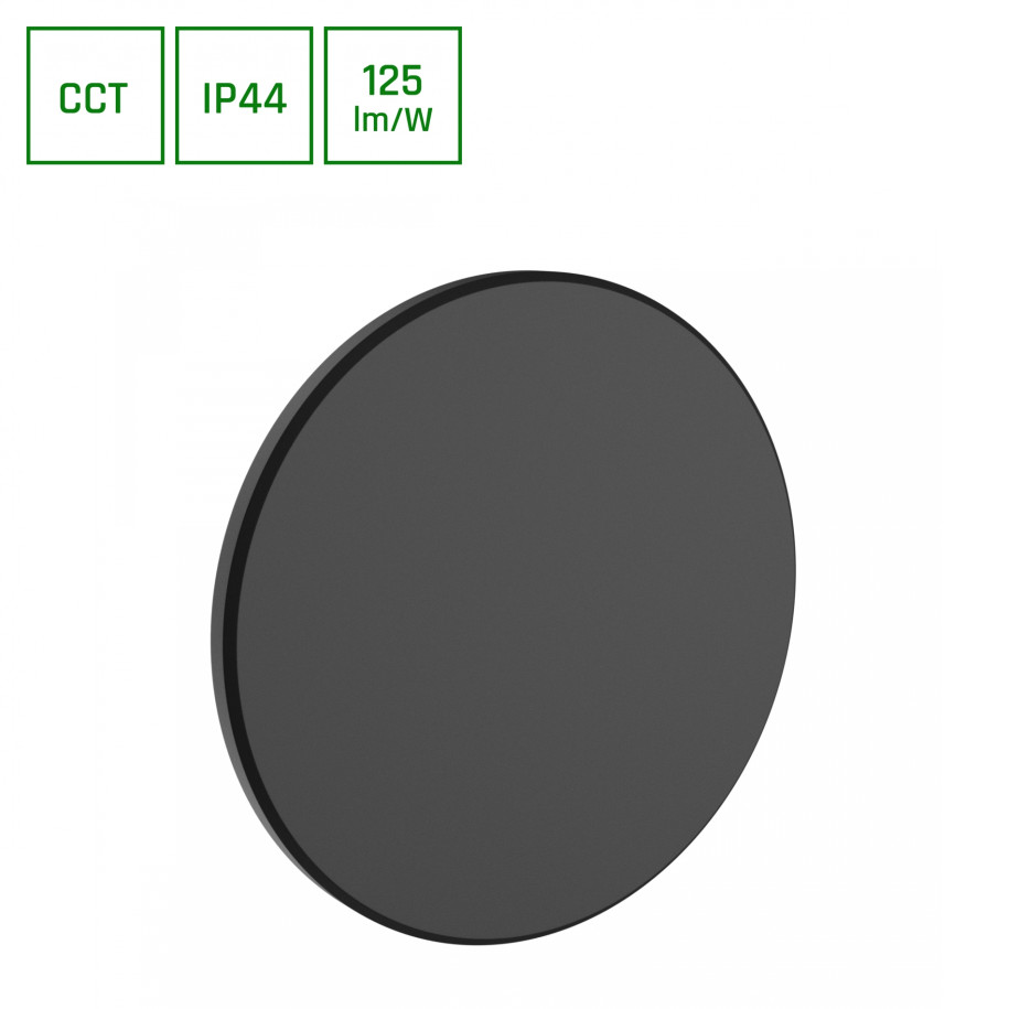 Oprawa elewacyjna PIATTA 12W CCT 230V IP44 czarna SLI003030CCT_PW
