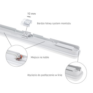 Oprawa LIMEA GO 50W 6000lm 4000K 120cm IP65 IK07 SLI028035NW