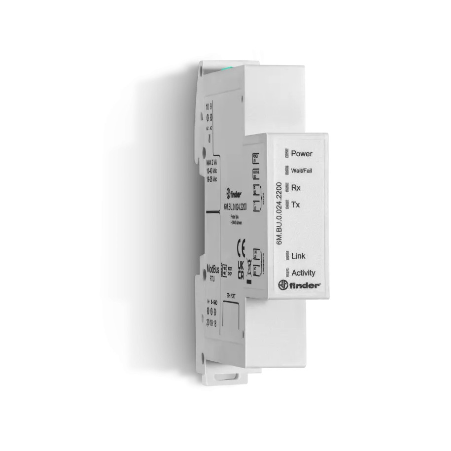 Konwerter protokołu Modbus RTU na Modbus TCP/IP (RS485 master) z webserwerem 6M.BU.0.024.2200