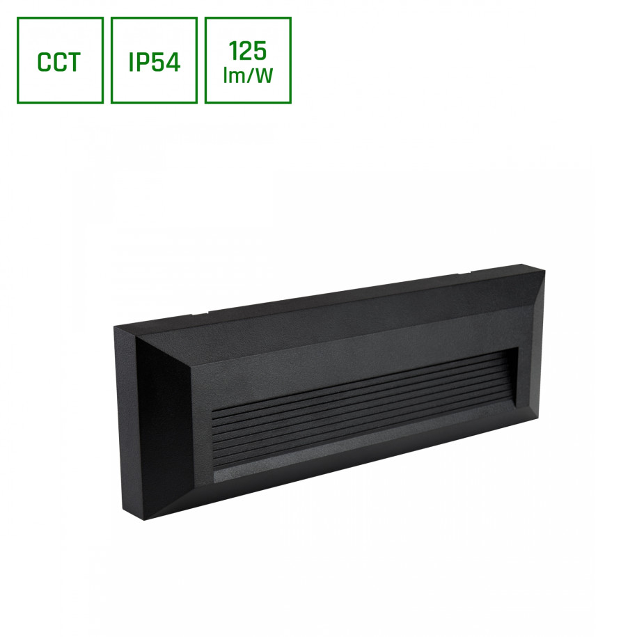 Oprawa elewacyjna ENCANTA ASYMMETRIC 6W CCT IP54 natynkowa czarna SLI003033CCT_PW