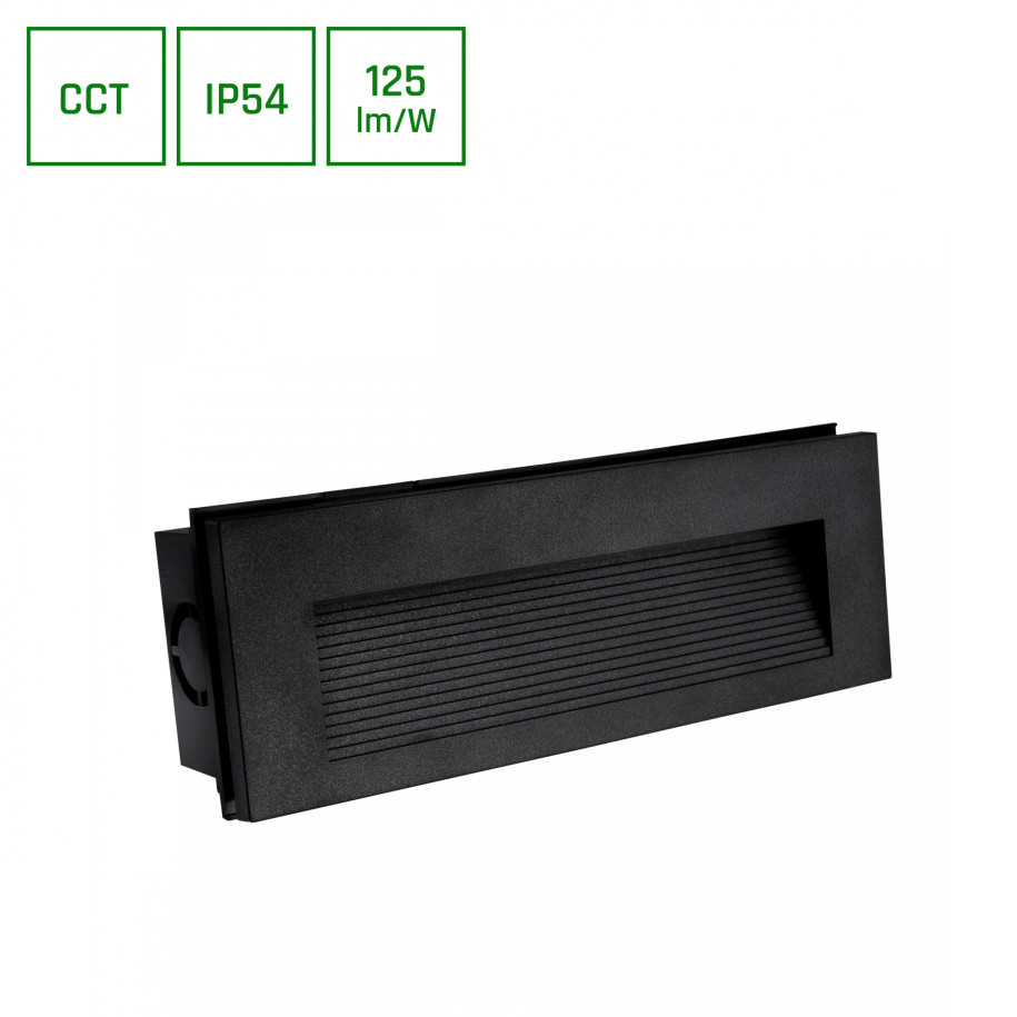 Oprawa elewacyjna ENCANTA ASYMMETRIC 6W CCT IP54 podtynkowa czarna SLI003032CCT_PW