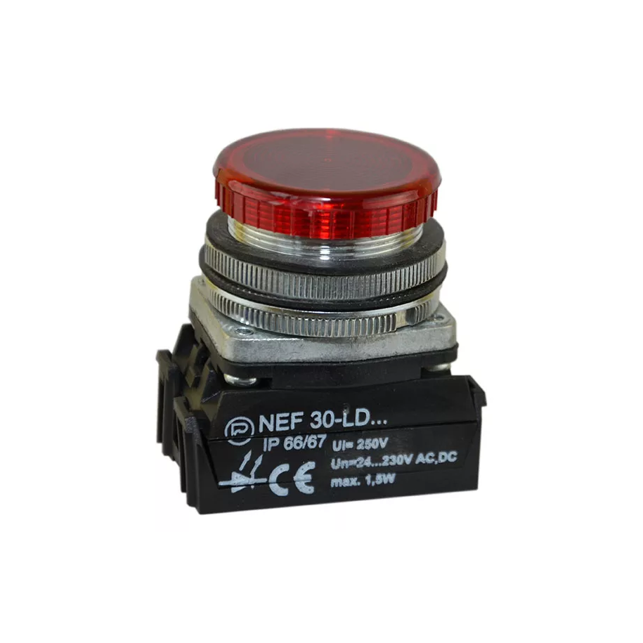 Lampka sygnalizacyjna 30mm czerwona 24-230V AC/DC W0-LDU1-NEF30LD C