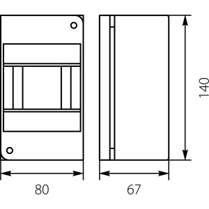 Rozdzielnica modułowa 1x4 natynkowa IP30 RNO-4 (bez PE/N) 5.4