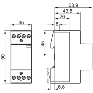 Stycznik modułowy 25A 4Z 0R 230V AC 5TT5830-0
