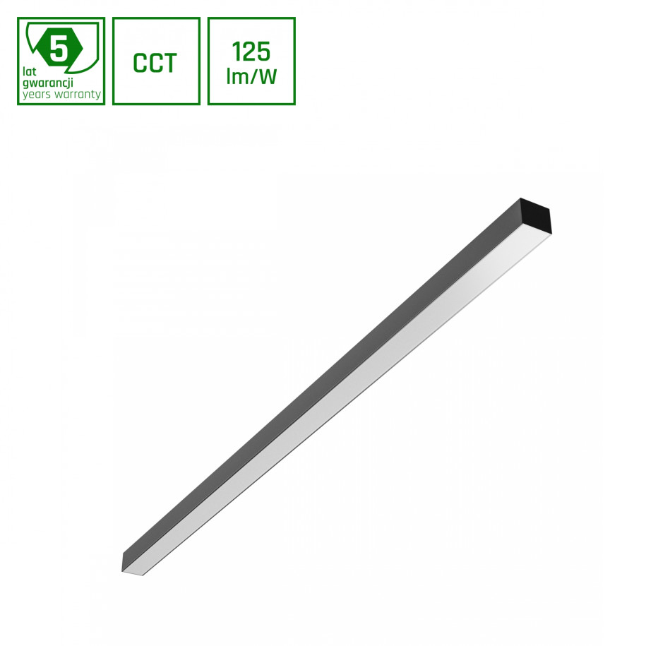 ALLDAY BASIC 40W CCT 230V IP20 1203x42x37mm CZARNY SLI047301CCT_PW