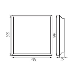 Panel LED BLINGO IPRN38W 6060NW 3800lm 4000K IP44/20 II kl. PZH biały 33174