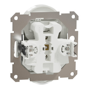 Gniazdo 2x2P+PE do systemu ramkowego, białe Sedna Design SDD111275