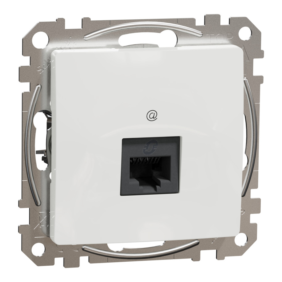 Gniazdo komputerowe RJ45 kat.5e UTP, białe Sedna Design SDD111451