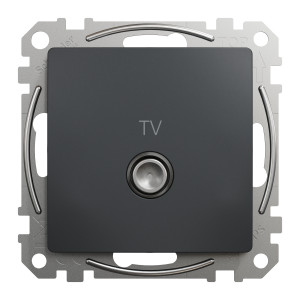 Gniazdo TV końcowe (4dB), czarny antracyt Sedna Design SDD114471