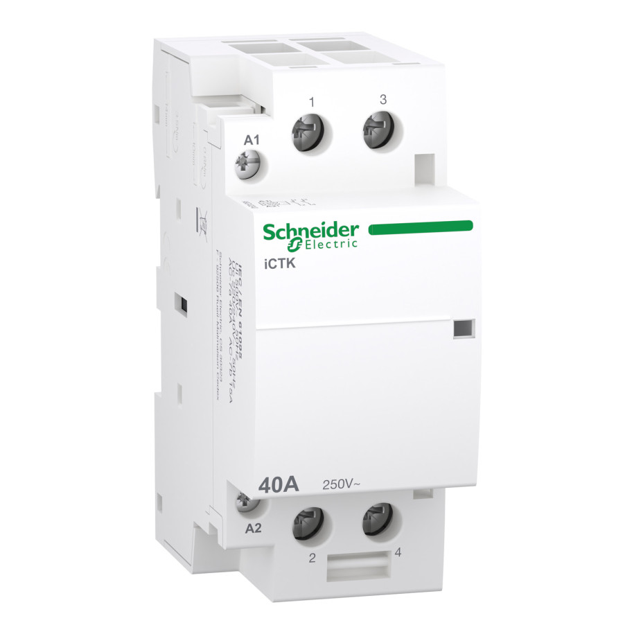 Stycznik modułowy, Acti9 iCTK50-40-20-230 40A 2NO 50Hz 220/240 VAC, bez możliwości rozbudowy o styki pomocnicze A9C40240.
