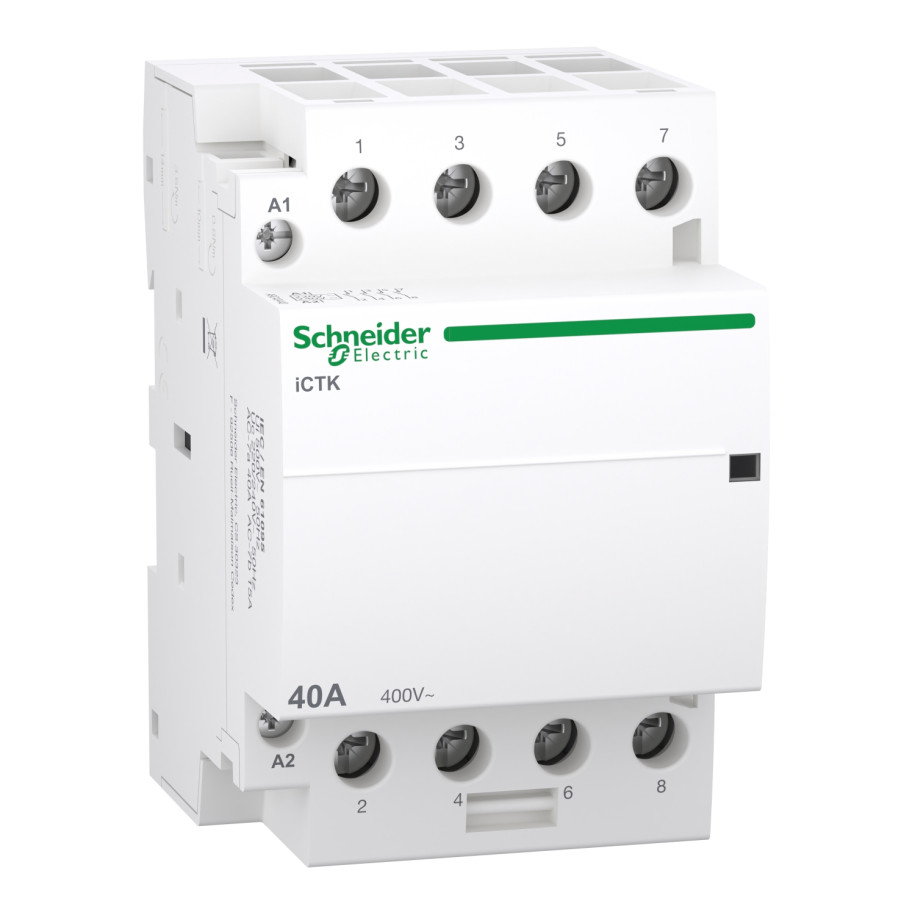 Stycznik modułowy, Acti9 iCTK50-40-40-230 40A 4NO 50Hz 220/240 VAC, bez możliwości rozbudowy o styki pomocnicze A9C40440.