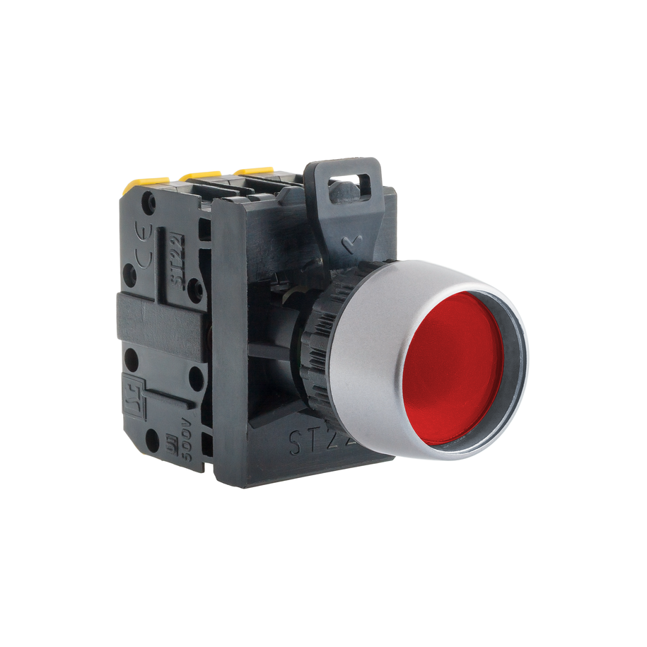 Przycisk sterowniczy 22mm czerwony 1R ST22-KLC-01-24-BA9S