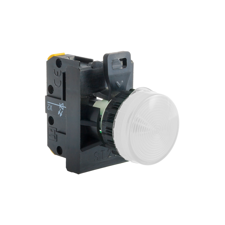 Lampka sygnalizacyjna 22mm biała 24V AC ST22-LB-24-BA9S