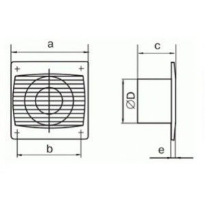 Wentylator osiowy fi 150 230V 20W 240m3/h 33dB cichy łożyska kulowe standard 150SILENTA-SL