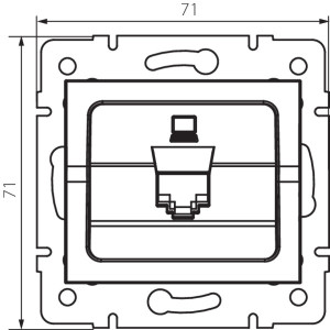 LOGI Gniazdo komputerowe pojedyncze (RJ45Cat 5e Jack) 021390042 czarny mat 33585