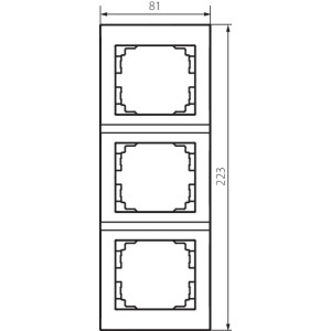 LOGI Ramka potrójna pionowa 021530042 czarny mat 33579