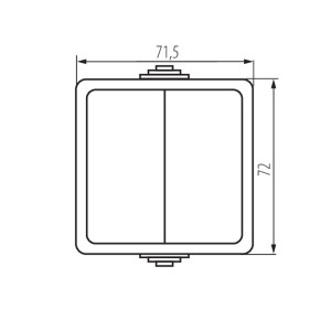 Łącznik świecznikowy hermetyczny biały IP54 33495 TEKNO