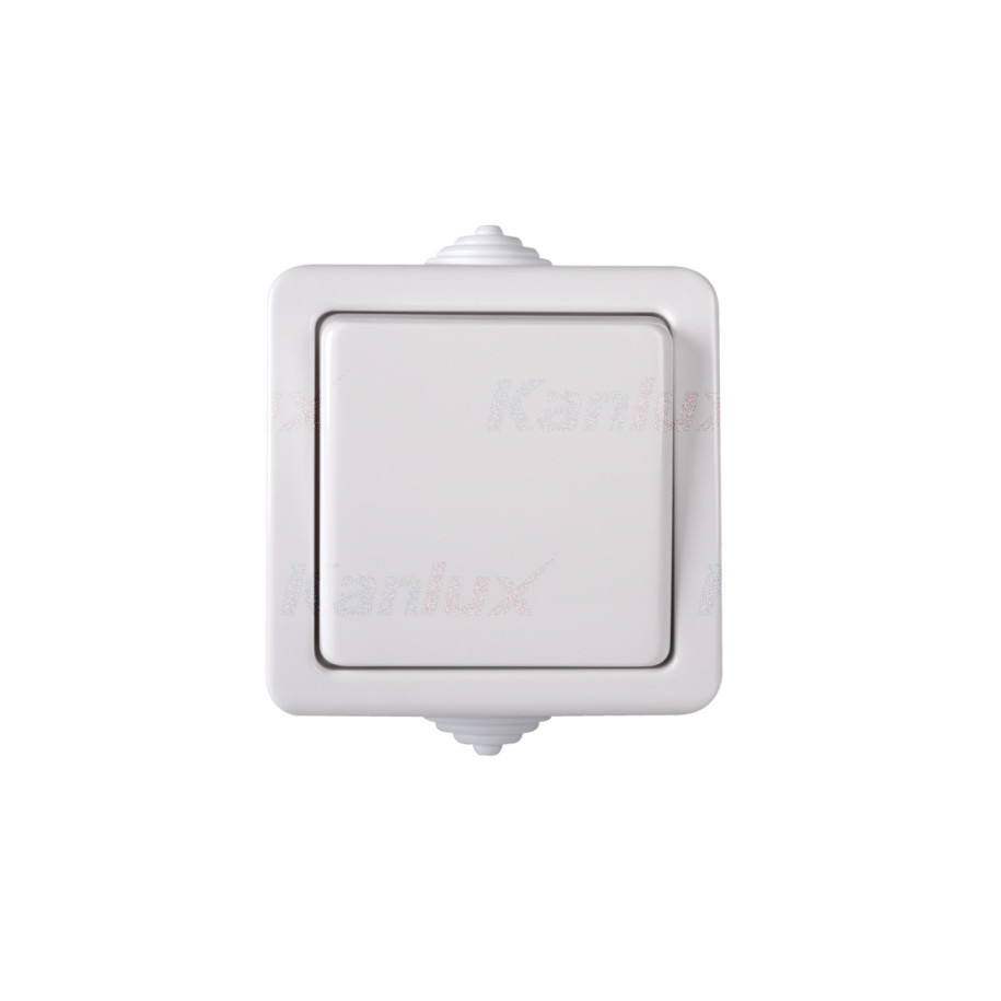 Łącznik schodowy hermetyczny biały IP54 05-1050-102 33499 TEKNO