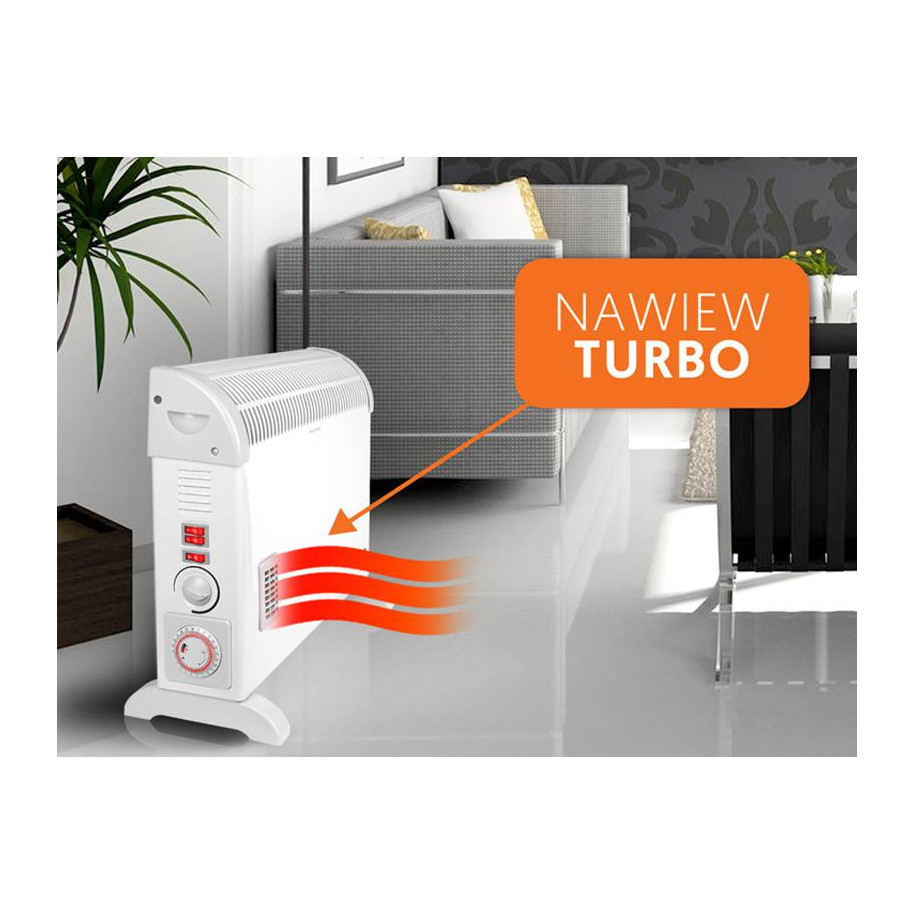 Grzejnik konwektorowy 2000W z nawiewem TURBO i programatorem TLC LXUG06