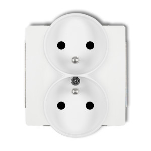 DECO Gniazdo podwójne z/u 2x2P+Z biały DGPR-2zp