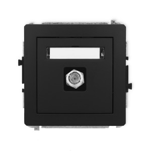 DECO Gniazdo antenowe podtynkowe SAT typu F 12DGF-1 czarny mat