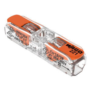 Szybkozłączka przelotowa WAGO 2x(0,2-4mm2) Inline 221-2411 60szt.