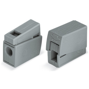 Szybkozłączka oświetleniowa 2x 1-2,5mm2 jasnoszara 224-101
