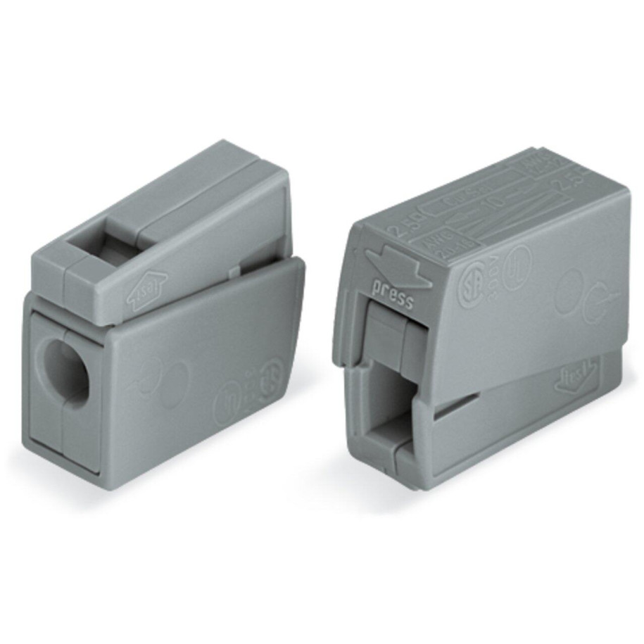 Szybkozłączka oświetleniowa 2x 1-2,5mm2 jasnoszara 224-101