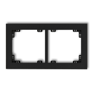 DECO Ramka podwójna czarny mat 12DR-2