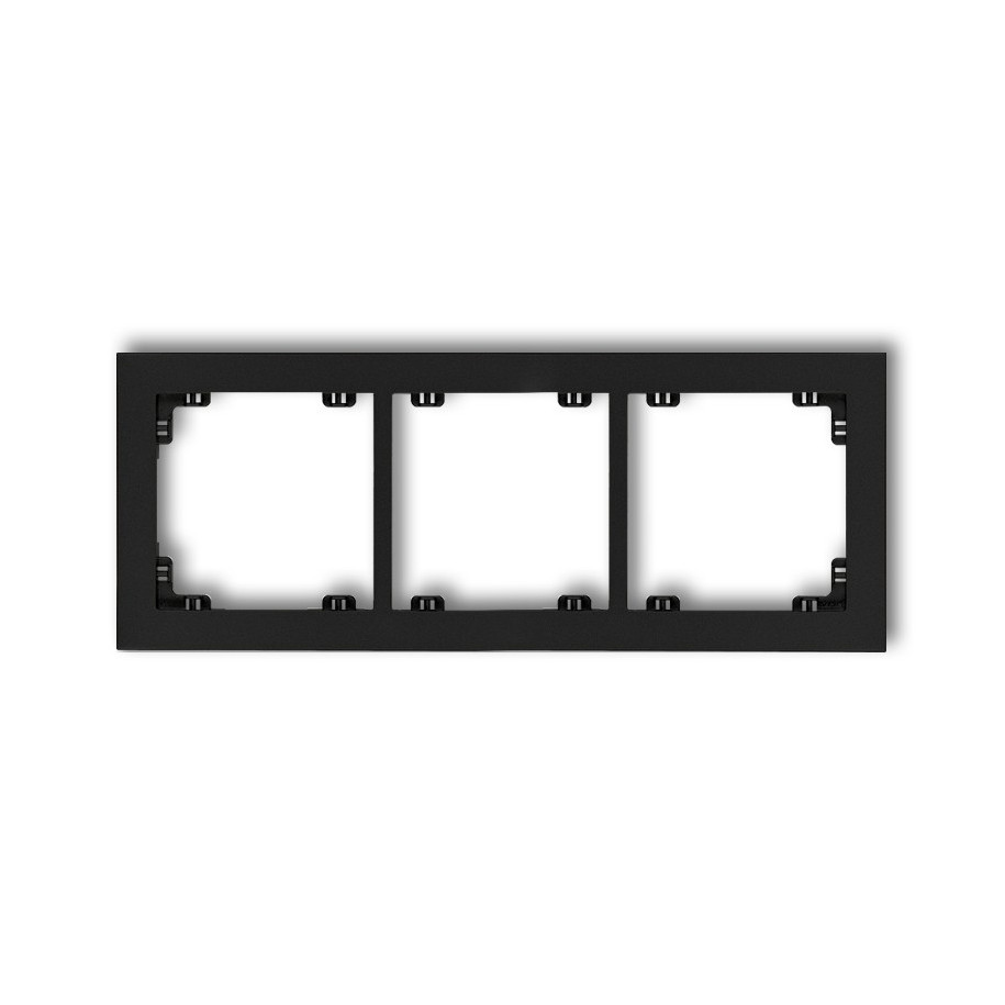 DECO Ramka potrójna czarny mat 12DR-3
