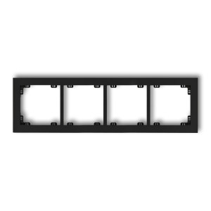 DECO Ramka poczwórna czarny mat 12DR-4