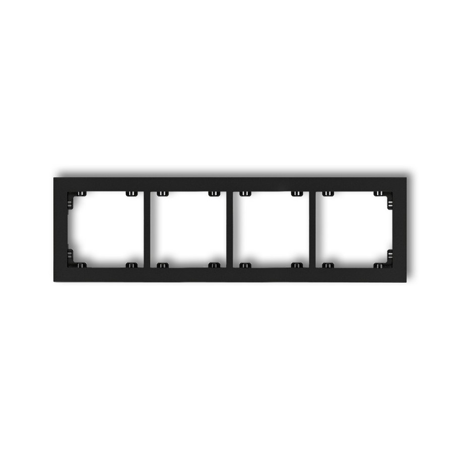 DECO Ramka poczwórna czarny mat 12DR-4