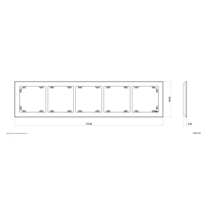 DECO ramka pięciokrotna czarny mat 12DR-5 Karlik