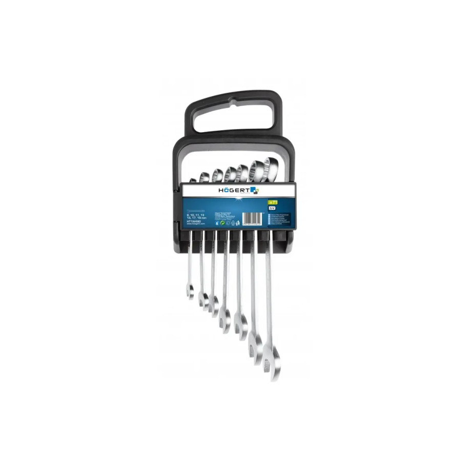 Zestaw kluczy pasko-oczkowych 7 szt. 8 -19 mm CrV HT1W490-1