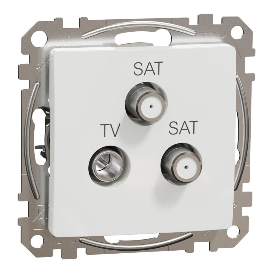 Gniazdo TV/SAT/SAT końcowe (4dB), białe, Sedna Design i Elements SDD111481S