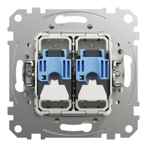Gniazdo komputerowe podwójne RJ45 kat. 6 UTP białe SDD111462