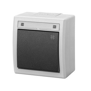 AQUANT 2K łącznik natynkowy krzyżowy IP55 szary 5006-10
