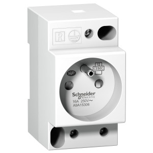 Gniazdo modułowe 2P+Z 16A 250V na szynę iPC A9A15306