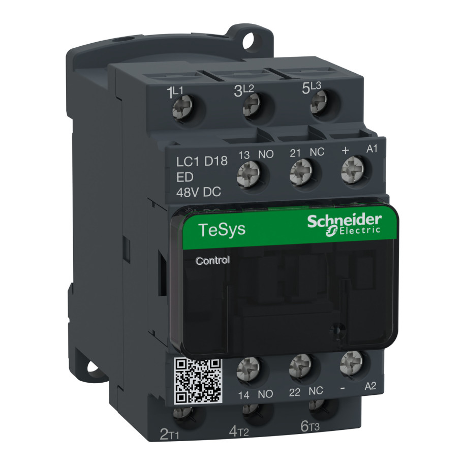 TeSys Deca Stycznik mocy 18A 3P 48V DC 1Z 1R LC1D18ED