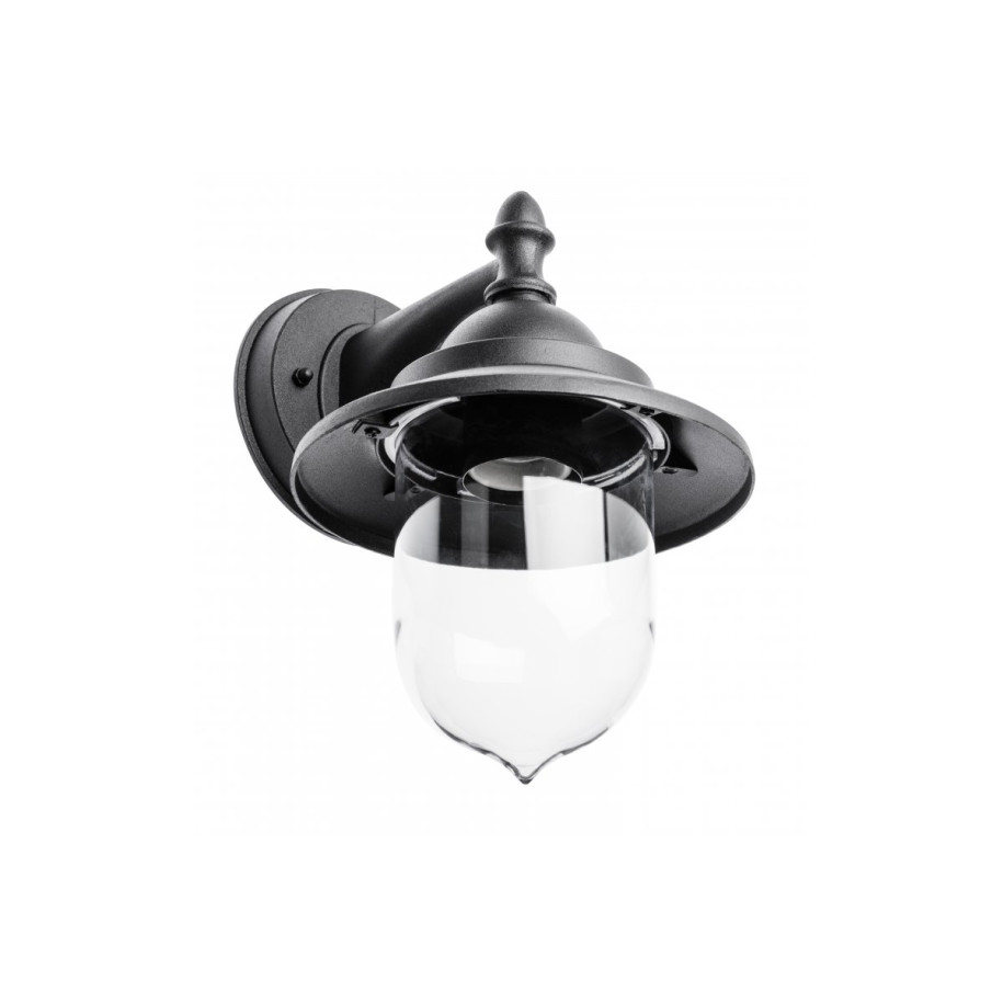Oprawa ogrodowa TOSKANA-AD, E27, MAX.60W, AC220-240V, IP54, kinkiet prosty, czarny OS-TOS0DA-00