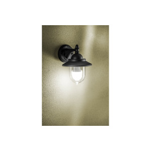 Oprawa ogrodowa TOSKANA-AD, E27, MAX.60W, AC220-240V, IP54, kinkiet prosty, czarny OS-TOS0DA-00