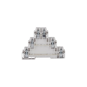 Złączka szynowa przelotowa 6 przewodowa 3-piętrowa 4mm2 szary ZG-G/31 A03-0008