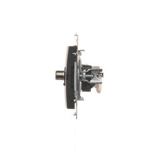Gniazdo antenowe typu F + RJ45 kat.6 czarny mat DASFRJ45.01/49