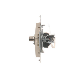 Gniazdo antenowe  typu F i RJ45 kat.6 krem DASFRJ45.01/41