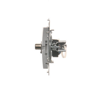 Gniazdo antenowe typu F i RJ45 kat.6 srebrny mat DASFRJ45.01/43