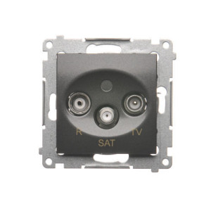Simon 54 Gniazdo antenowe RD/TV/SAT końcowe antracyt DASK.01/48